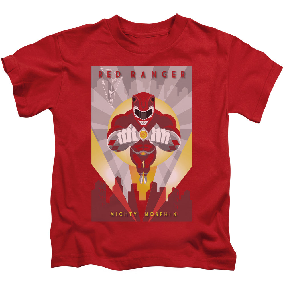 Power Rangers Red Deco Juvenile Kids Youth T Shirt Red