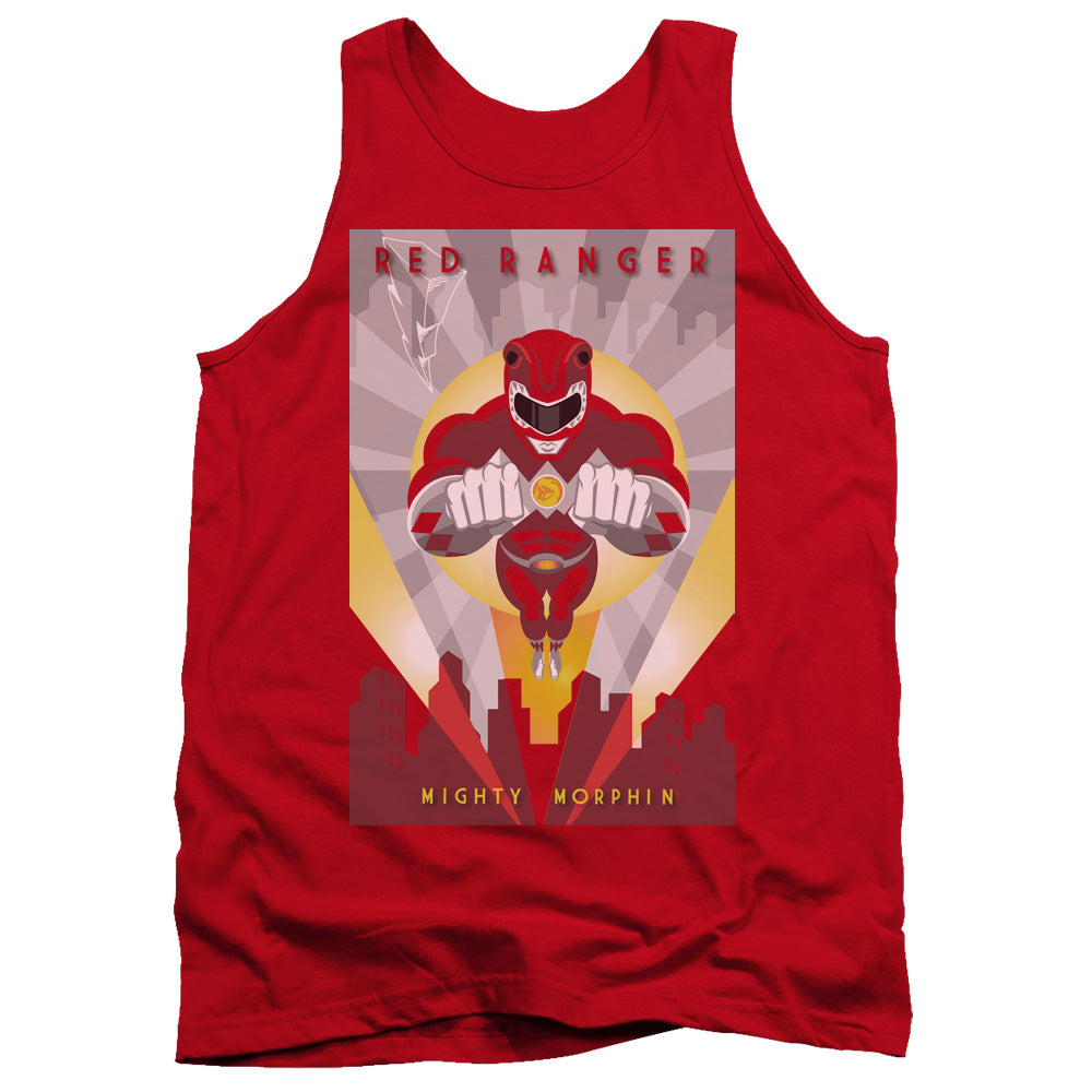 Power Rangers Red Deco Mens Tank Top Shirt Red