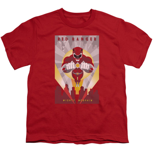 Power Rangers Red Deco Kids Youth T Shirt Red