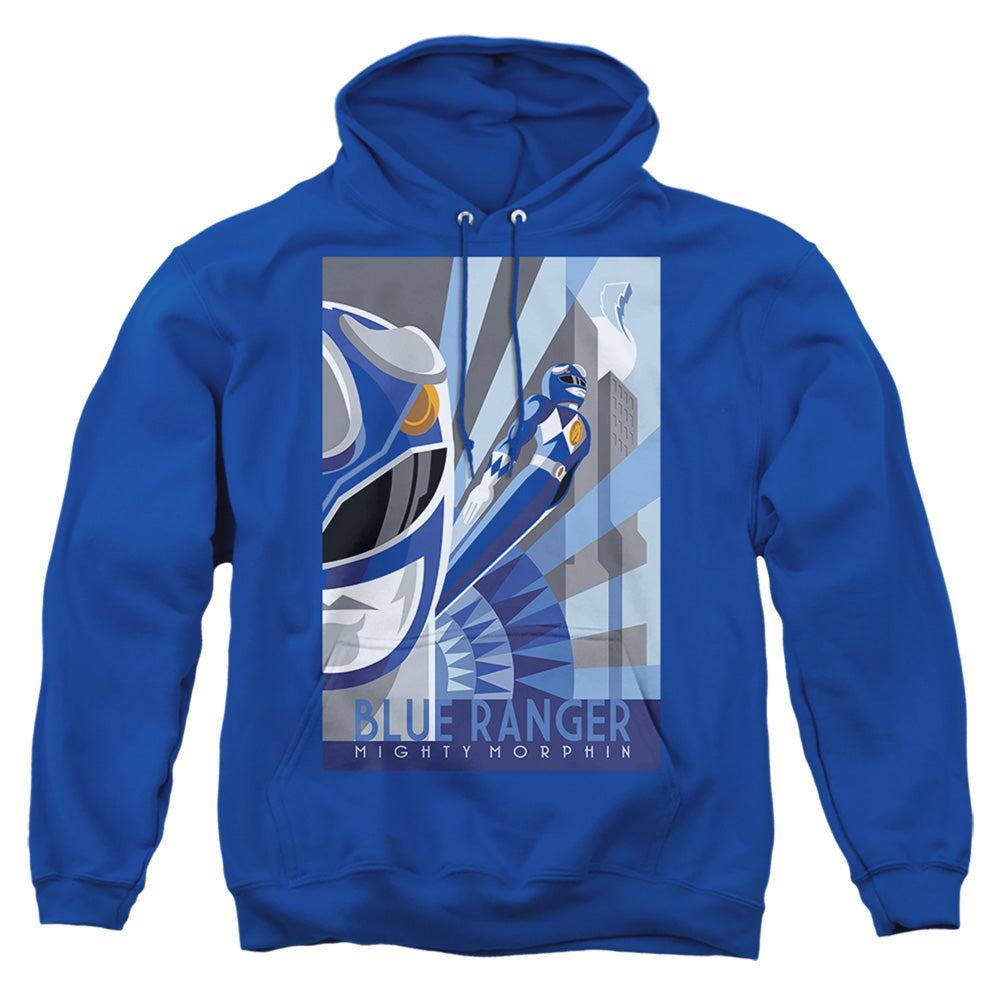 Power Rangers Blue Ranger Deco Mens Hoodie Royal Blue