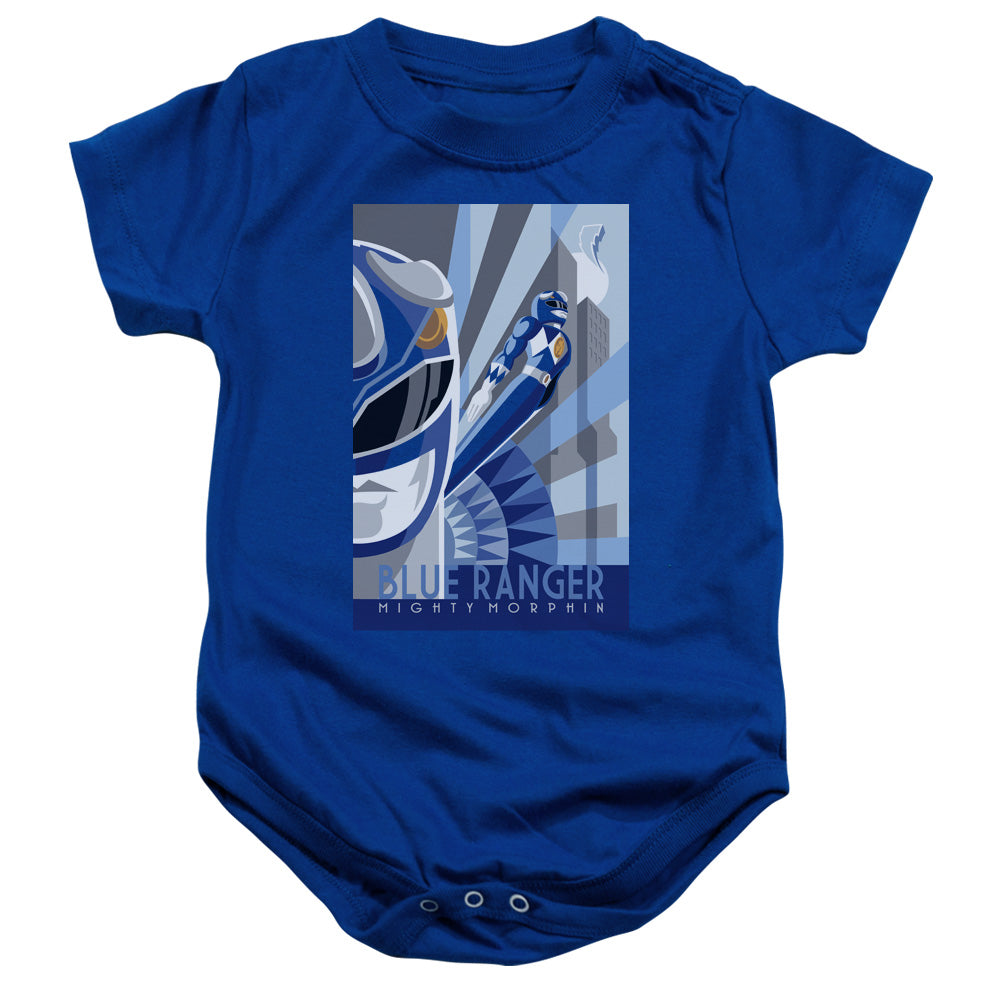 Power Rangers Blue Ranger Deco Infant Baby Snapsuit Royal Blue