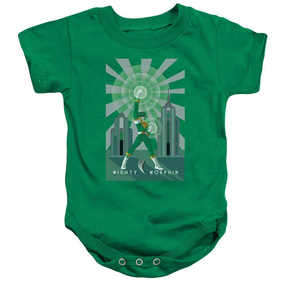 Power Rangers Green Ranger Deco Infant Baby Snapsuit Kelly Green