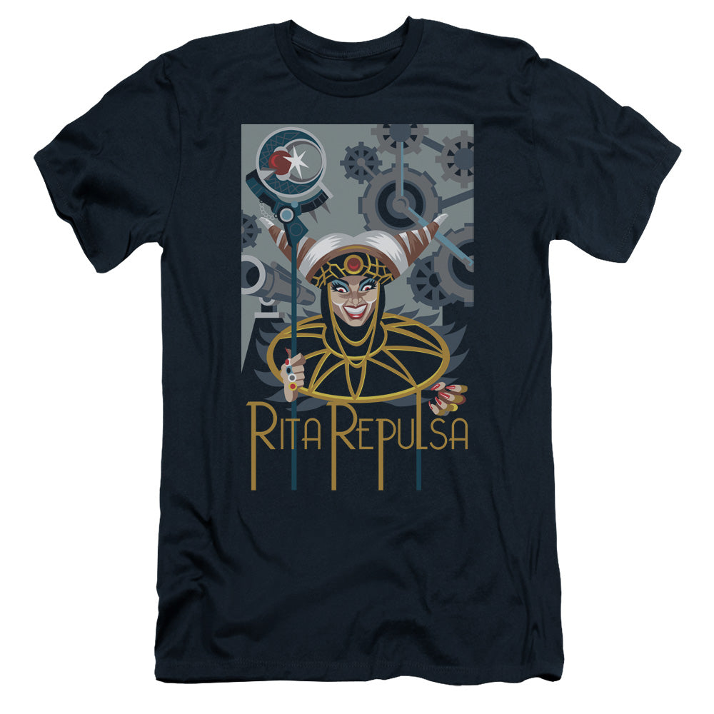 Power Rangers Rita Deco Slim Fit Mens T Shirt Navy Blue