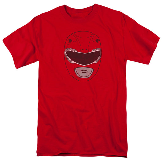 Power Rangers Red Ranger Mask Mens T Shirt Red