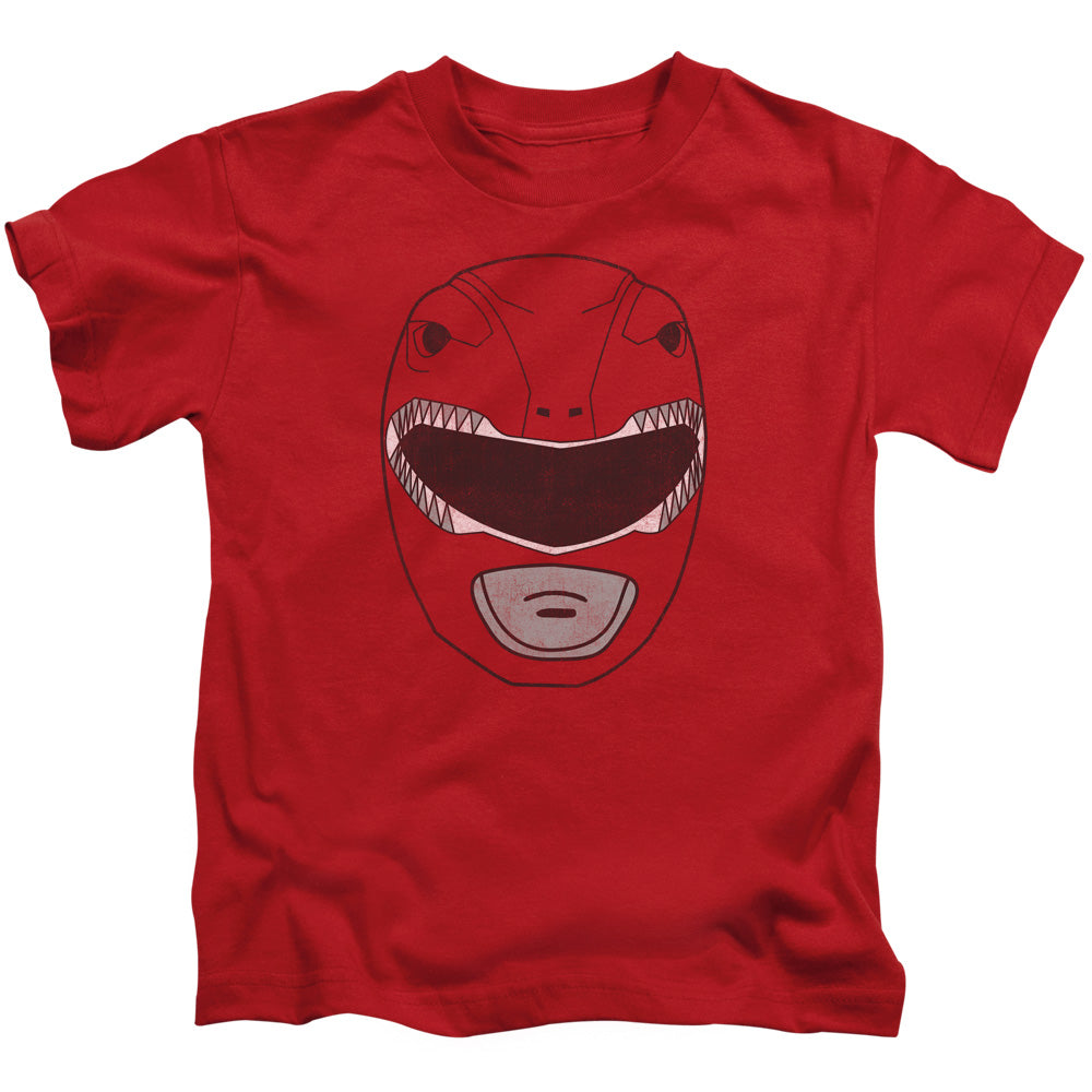 Power Rangers Red Ranger Mask Juvenile Kids Youth T Shirt Red