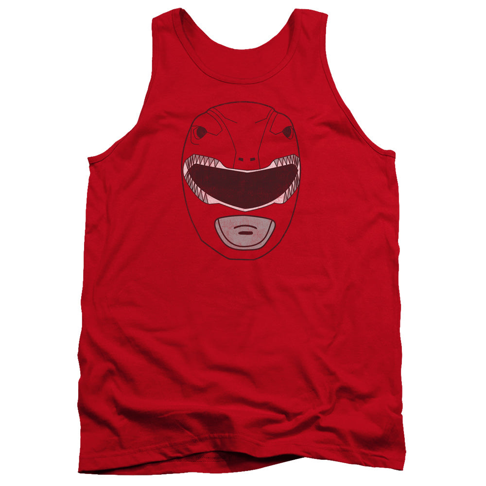 Power Rangers Red Ranger Mask Mens Tank Top Shirt Red