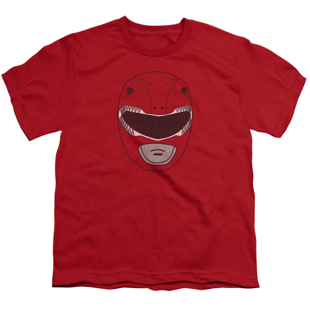 Power Rangers Red Ranger Mask Kids Youth T Shirt Red