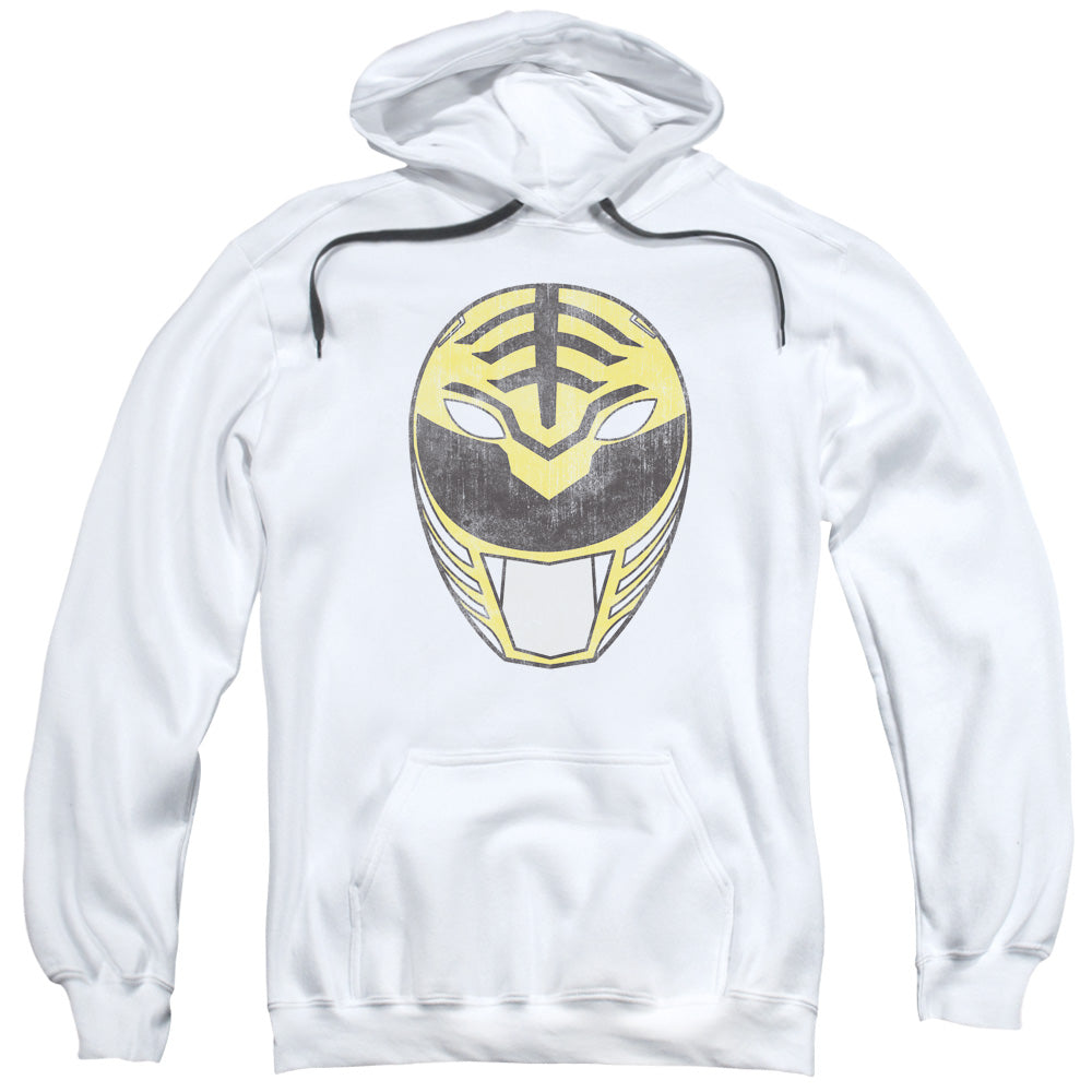 Power Rangers White Ranger Mask Mens Hoodie White