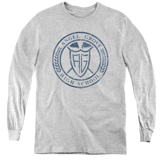 Power Rangers Angel Grove Hs Long Sleeve Kids Youth T Shirt Athletic Heather