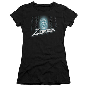 Power Rangers Zordon Junior Sheer Cap Sleeve Womens T Shirt Black