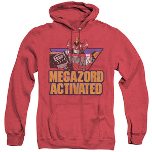 Power Rangers Megazord Activated Heather Mens Hoodie Red