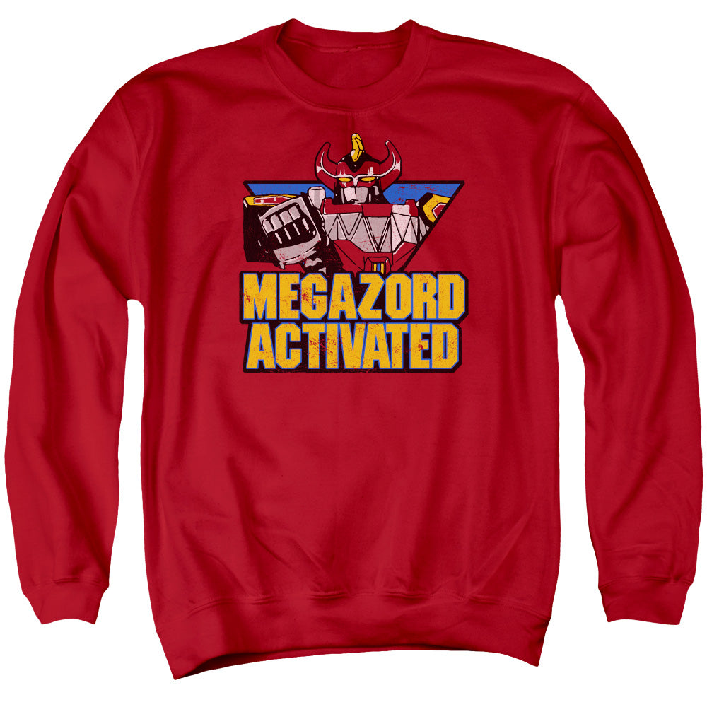 Power Rangers Megazord Activated Mens Crewneck Sweatshirt Red