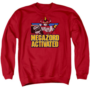 Power Rangers Megazord Activated Mens Crewneck Sweatshirt Red