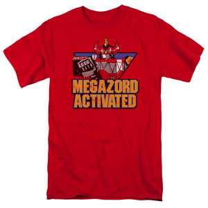 Power Rangers Megazord Activated Mens T Shirt Red