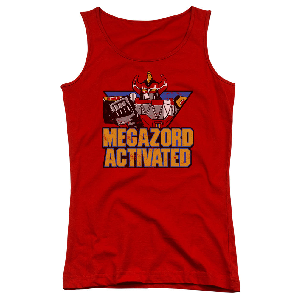 Power Rangers Megazord Activated Womens Tank Top Shirt Red