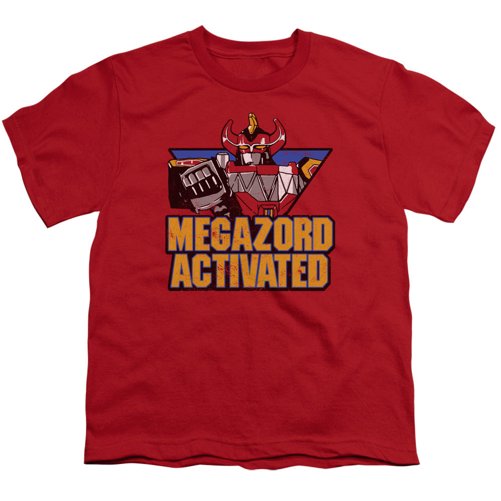 Power Rangers Megazord Activated Kids Youth T Shirt Red