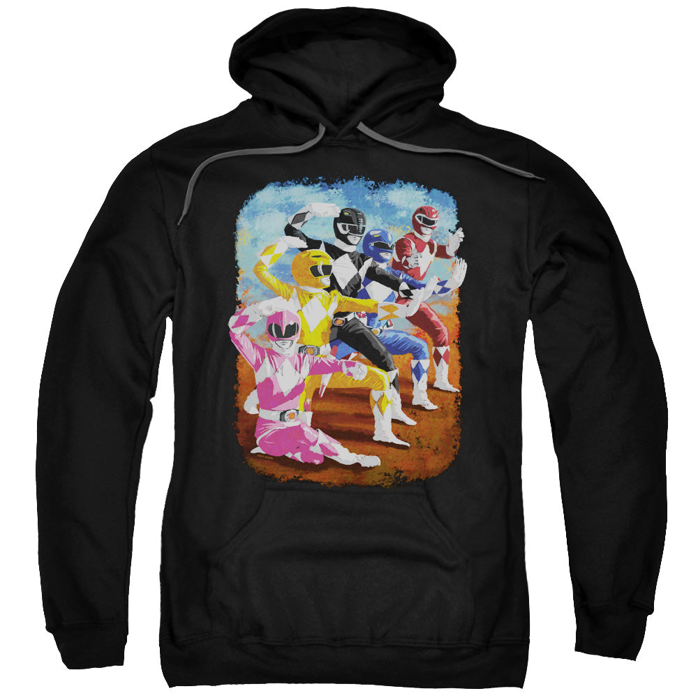 Power Rangers Impressionist Rangers Mens Hoodie Black