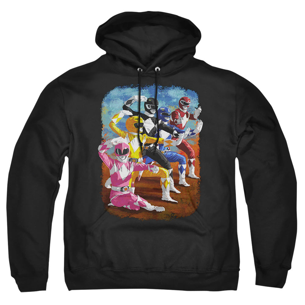 Power Rangers Impressionist Rangers Mens Hoodie Black