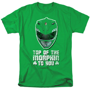 Power Rangers Top Of The Morphin To You Mens T Shirt Kelly Green