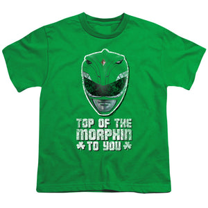 Power Rangers Top Of The Morphin To You Kids Youth T Shirt Kelly Green