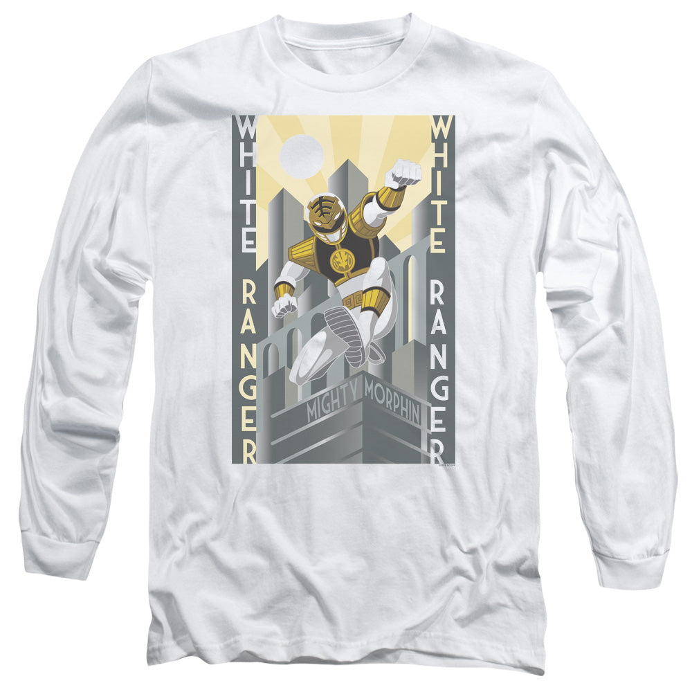 Power Rangers White Ranger Duo Mens Long Sleeve Shirt White