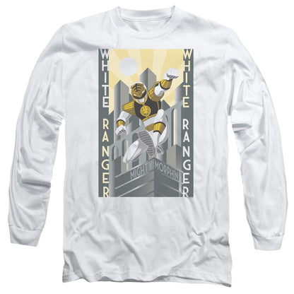 Power Rangers White Ranger Duo Mens Long Sleeve Shirt White