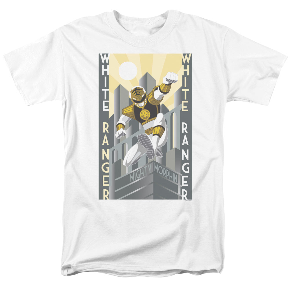 Power Rangers White Ranger Duo Mens T Shirt White