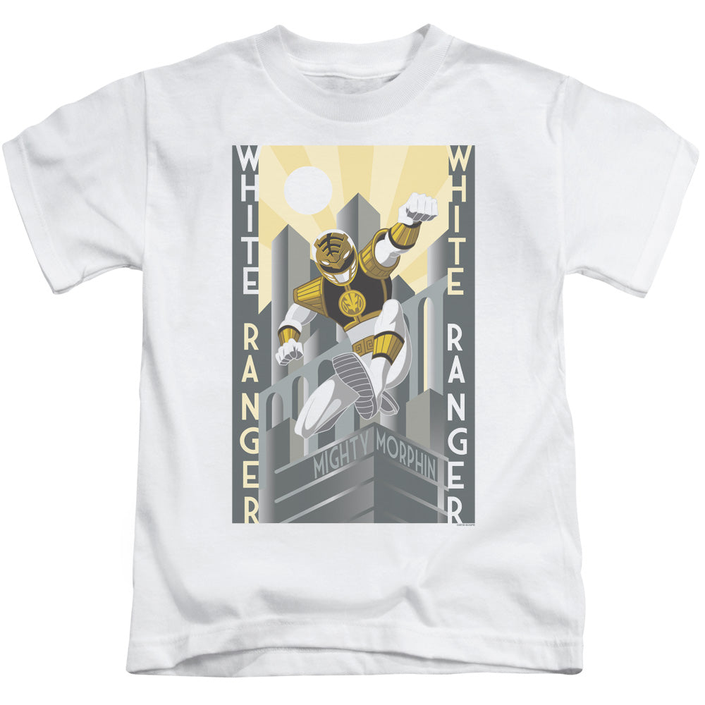 Power Rangers White Ranger Duo Juvenile Kids Youth T Shirt White