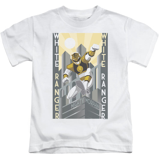 Power Rangers White Ranger Duo Juvenile Kids Youth T Shirt White