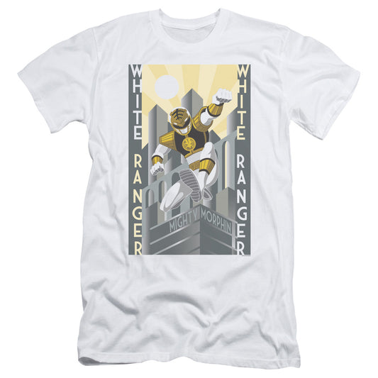 Power Rangers White Ranger Duo Slim Fit Mens T Shirt White