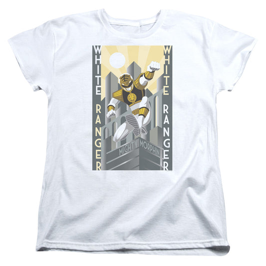 Power Rangers White Ranger Duo Womens T Shirt White