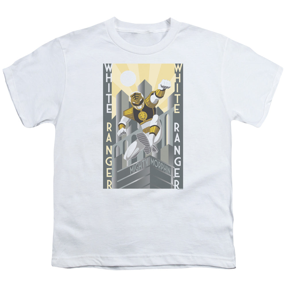 Power Rangers White Ranger Duo Kids Youth T Shirt White