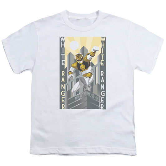 Power Rangers White Ranger Duo Kids Youth T Shirt White