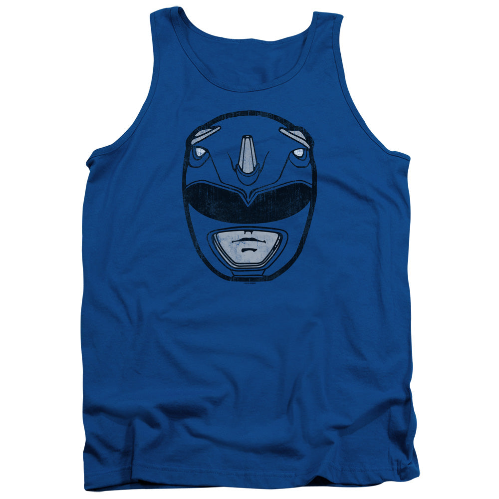 Power Rangers Blue Ranger Mask Mens Tank Top Shirt Royal Blue