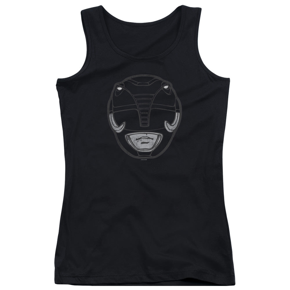 Power Rangers Black Ranger Mask Womens Tank Top Shirt Black