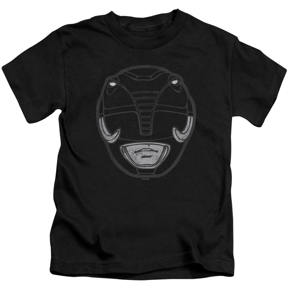 Power Rangers Black Ranger Mask Juvenile Kids Youth T Shirt Black