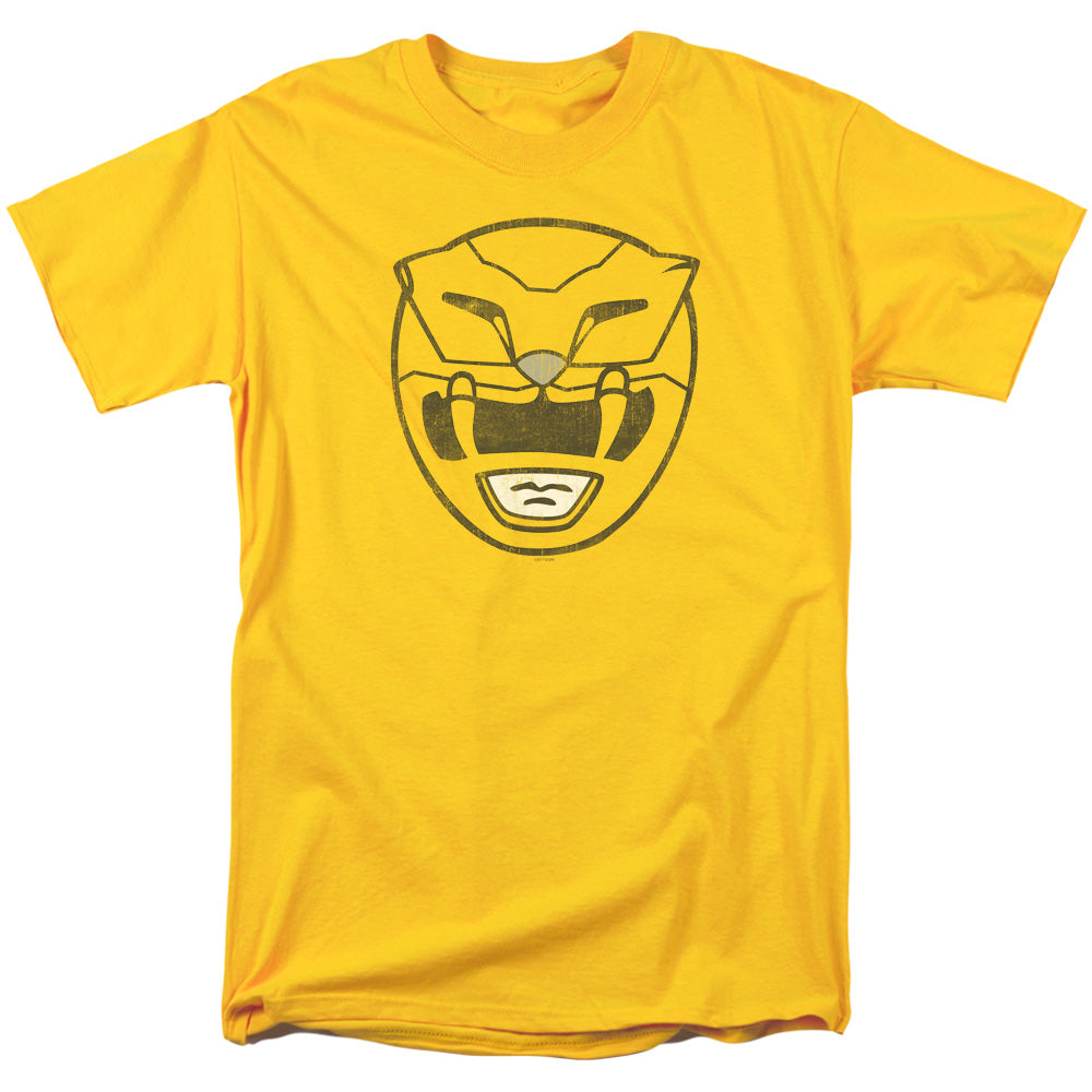 Power Rangers Yellow Ranger Mask Mens T Shirt Yellow