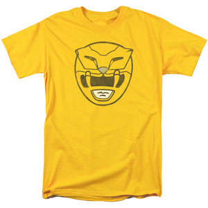 Power Rangers Yellow Ranger Mask Mens T Shirt Yellow