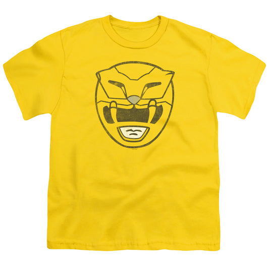 Power Rangers Yellow Ranger Mask Kids Youth T Shirt Yellow