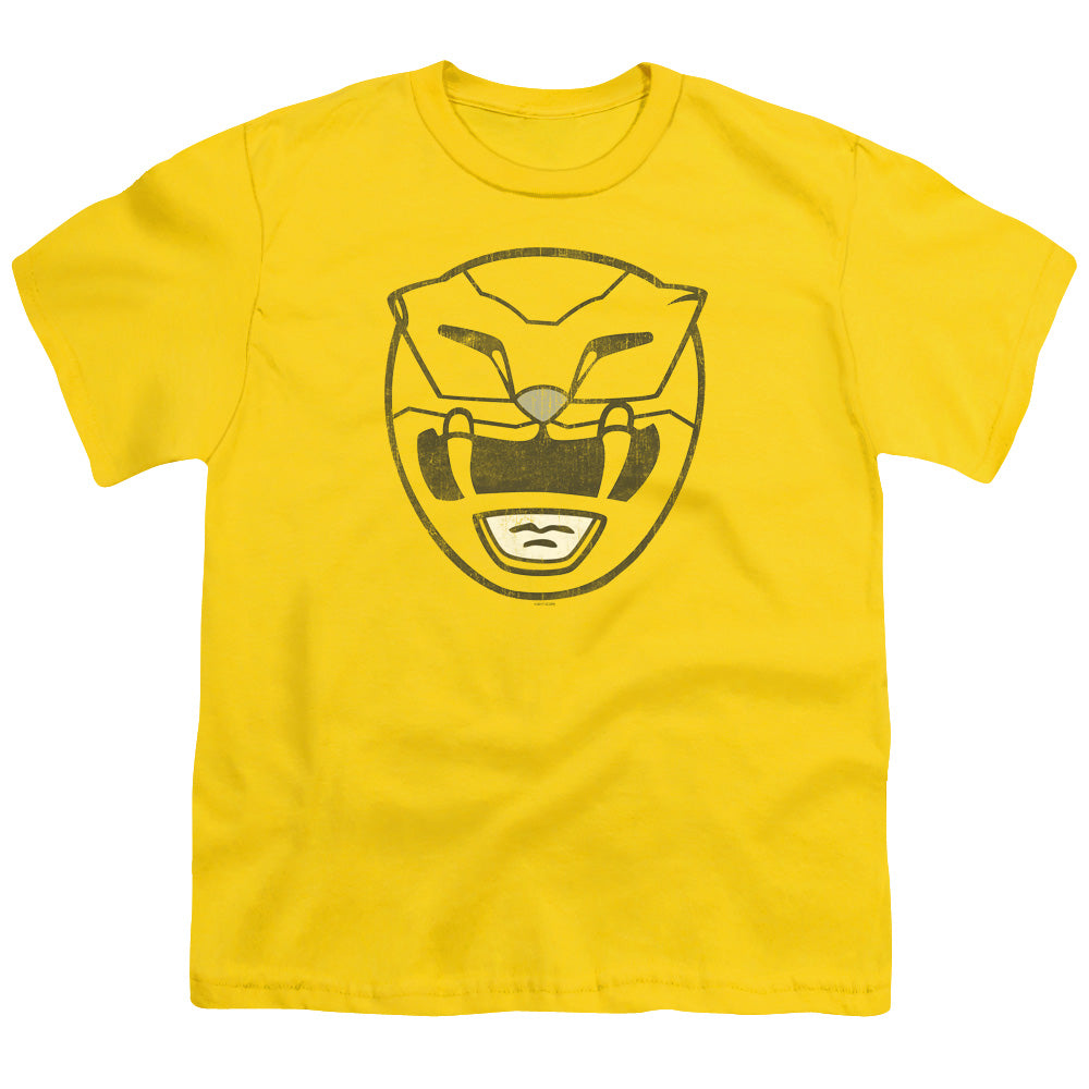 Power Rangers Yellow Ranger Mask Kids Youth T Shirt Yellow
