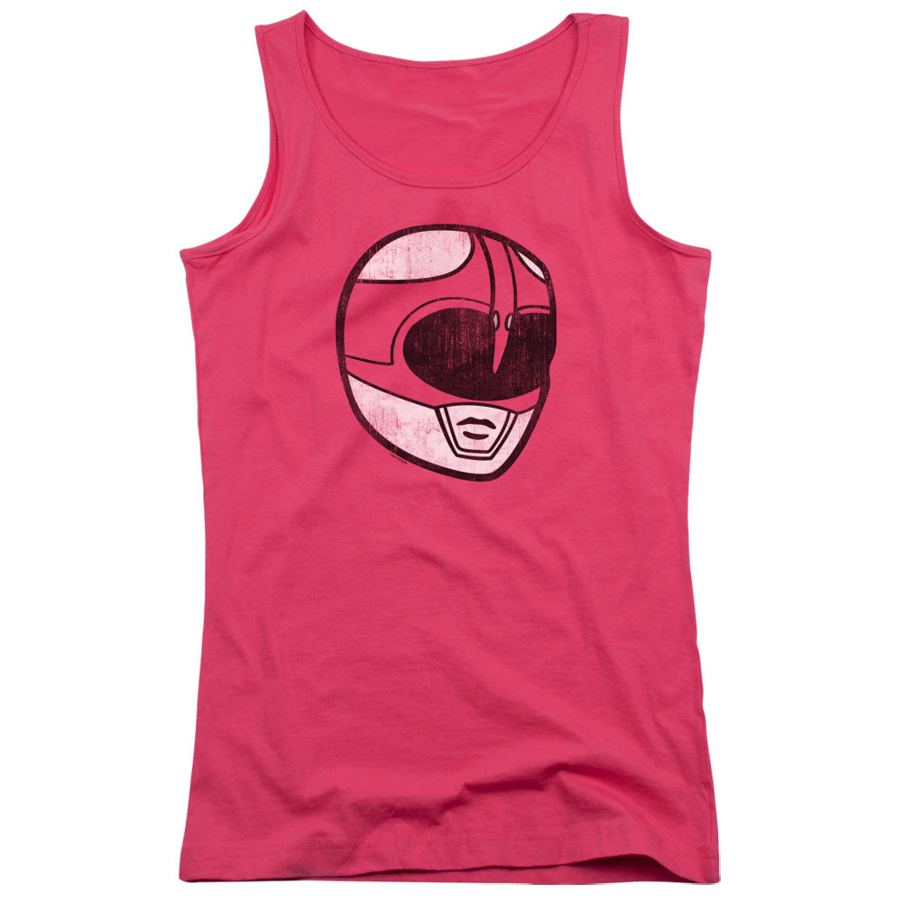 Power Rangers Pink Ranger Mask Womens Tank Top Shirt Hot Pink