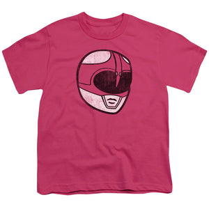 Power Rangers Pink Ranger Mask Kids Youth T Shirt Hot Pink