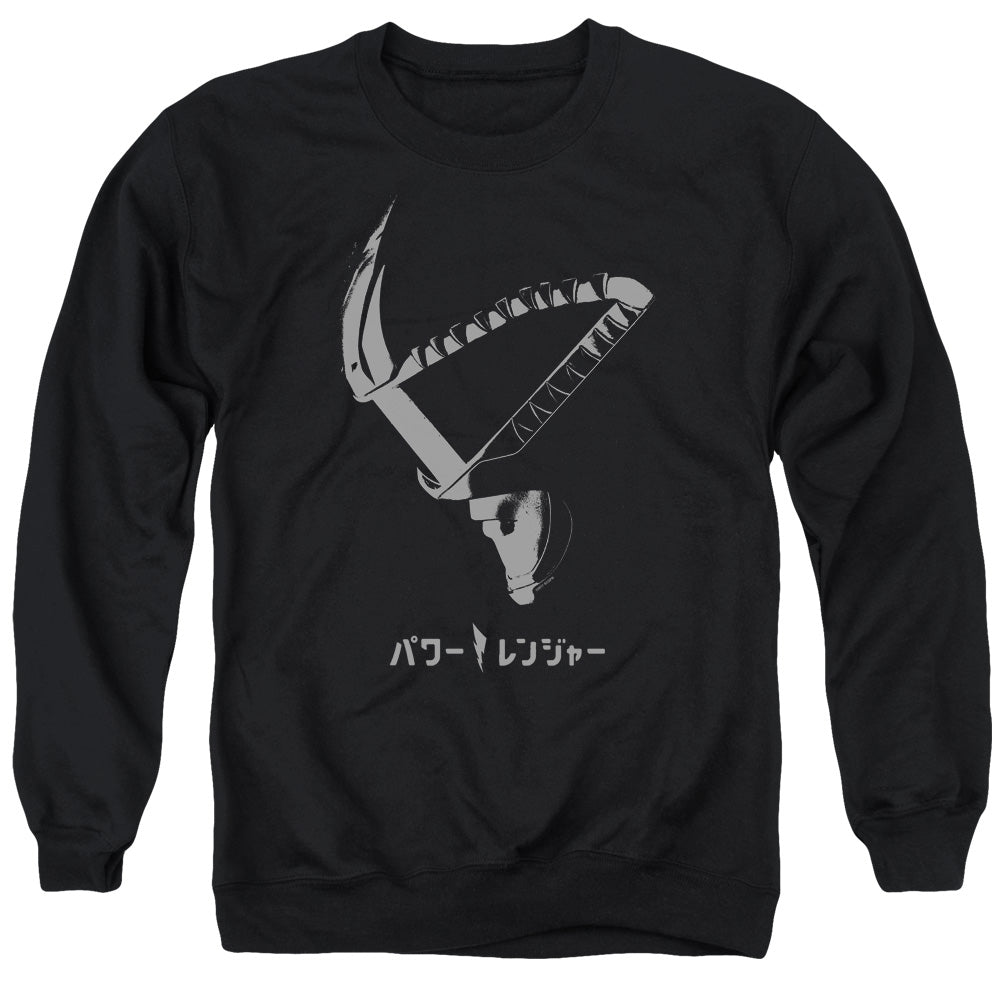 Power Rangers Helmet Mens Crewneck Sweatshirt Black