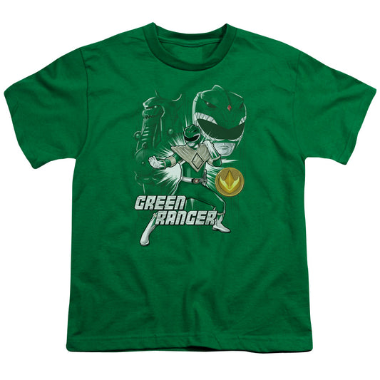 Power Rangers Green Ranger Kids Youth T Shirt Kelly Green