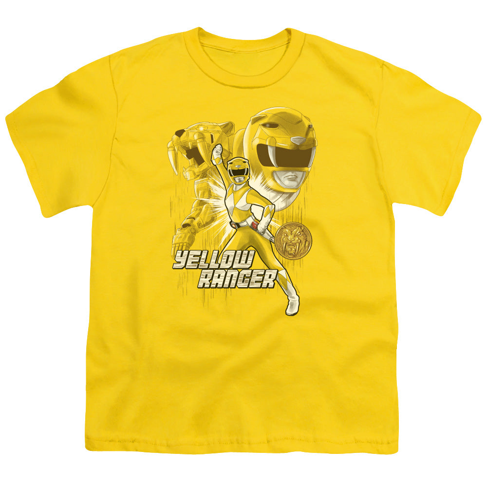 Power Rangers Yellow Ranger Kids Youth T Shirt Yellow