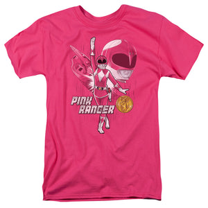 Power Rangers Pink Ranger Mens T Shirt Hot Pink