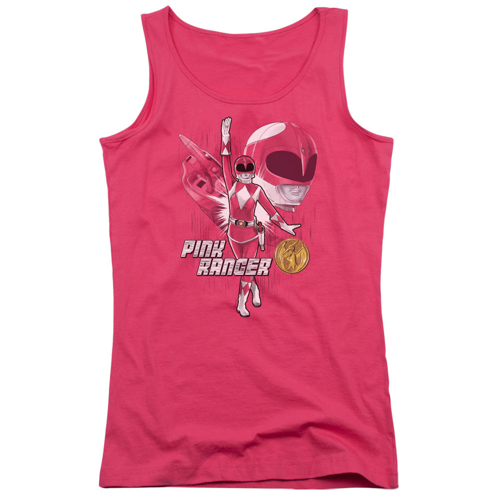 Power Rangers Pink Ranger Womens Tank Top Shirt Hot Pink