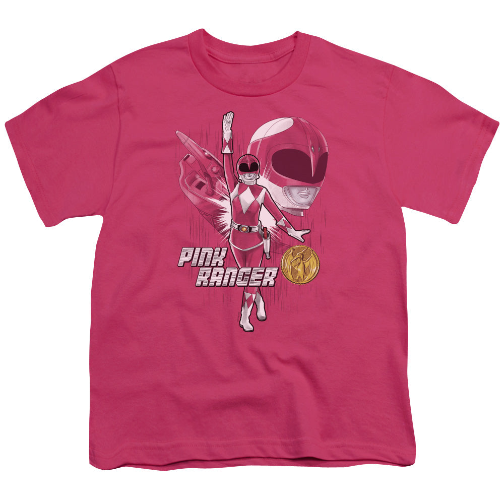 Power Rangers Pink Ranger Kids Youth T Shirt Hot Pink