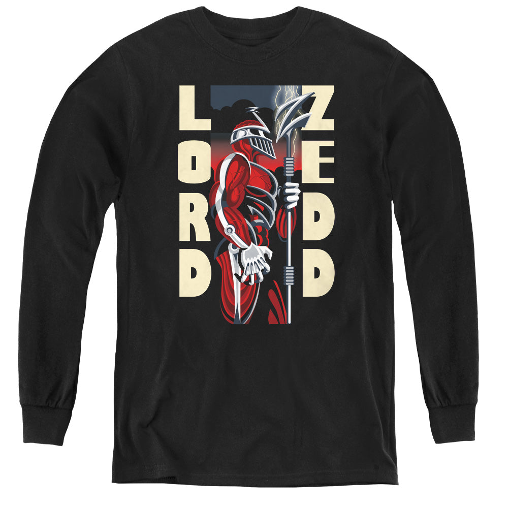 Power Rangers Zedd Deco Long Sleeve Kids Youth T Shirt Black