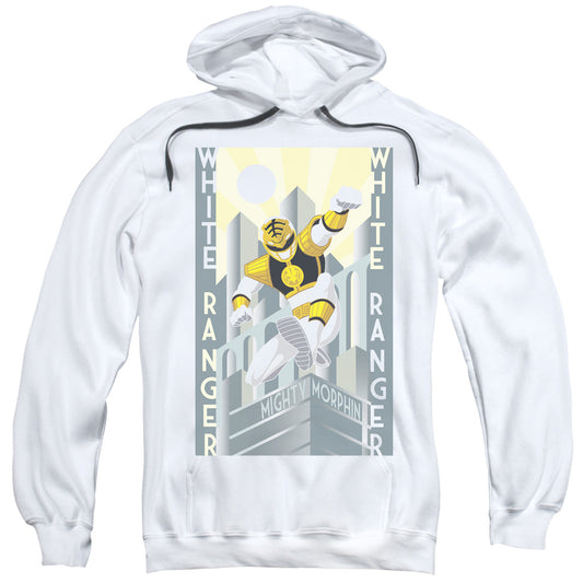 Power Rangers White Ranger Deco Mens Hoodie White